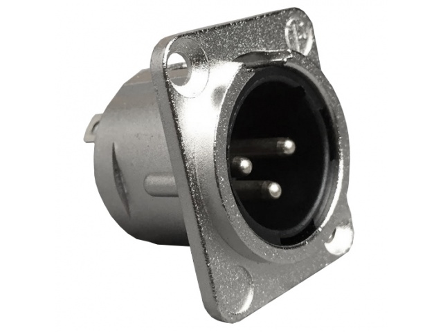 Conector XLR Canon Macho Chasis Neutrik Original vista 1