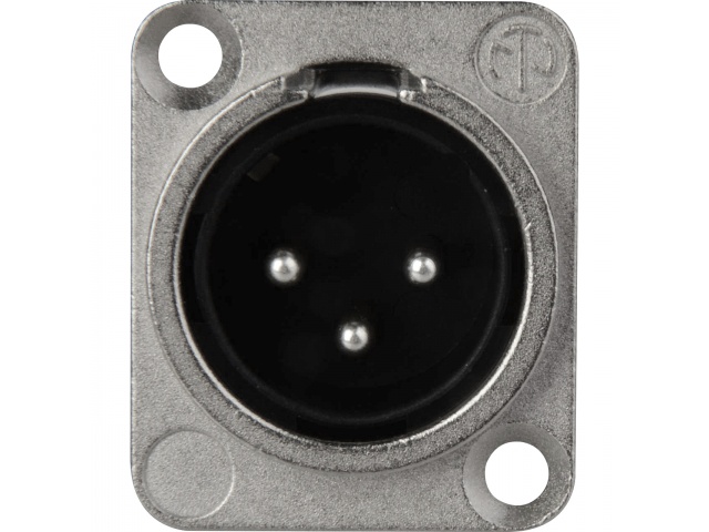 Conector XLR Canon Macho Chasis Neutrik Original vista 2