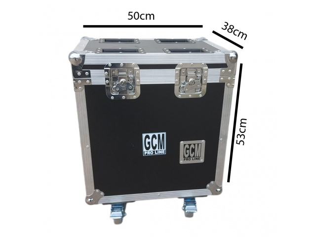 Rack Flight Case Cajon para Cables y Jirafas Mediano con Ruedas GCM Pro Line vista 2