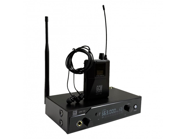 Sistema de Monitor Inalambrico In Ear Estereo GIM-102 GCM Pro Line