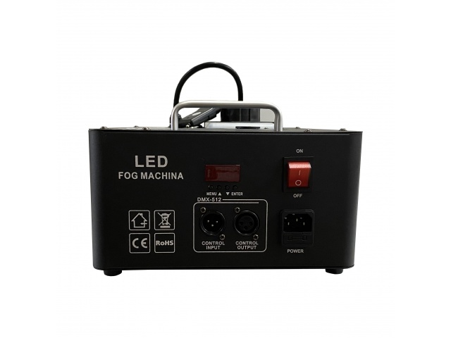 Maquina de humo vertical 1200W Geyser con LED RGB GCM DJ Line GLF02 vista 2