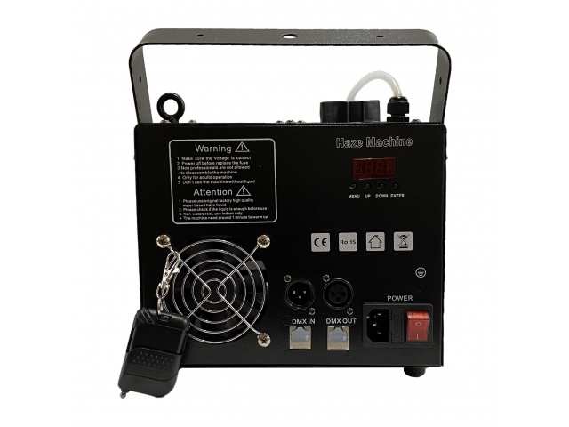 Maquina de Niebla Hazer 500W DMX Control Remoto humo GCM Pro Line vista 1