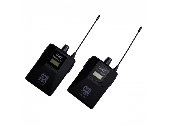 Sistema de monitor inalambrico In Ear Doble Mono GIM-202 GCM Pro Line vista 1