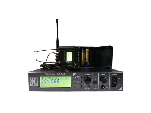 Destacado Sistema Profesional de monitoreo inalámbrico In Ear GIM-Pro1 Gracias a su transmisión de alta potencia (hasta 100mW) y su sistema True Diversity, olvidará las interferencias y las caídas de señal. Perfecto para giras profesionales y estudios de grabación vista 2