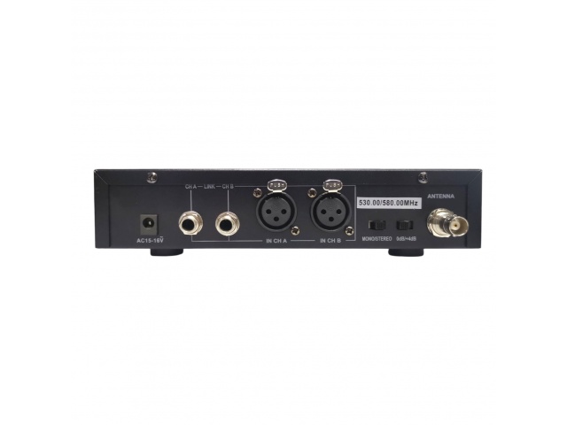 Destacado Sistema Profesional de monitoreo inalámbrico In Ear GIM-Pro1 Gracias a su transmisión de alta potencia (hasta 100mW) y su sistema True Diversity, olvidará las interferencias y las caídas de señal. Perfecto para giras profesionales y estudios de grabación vista 3