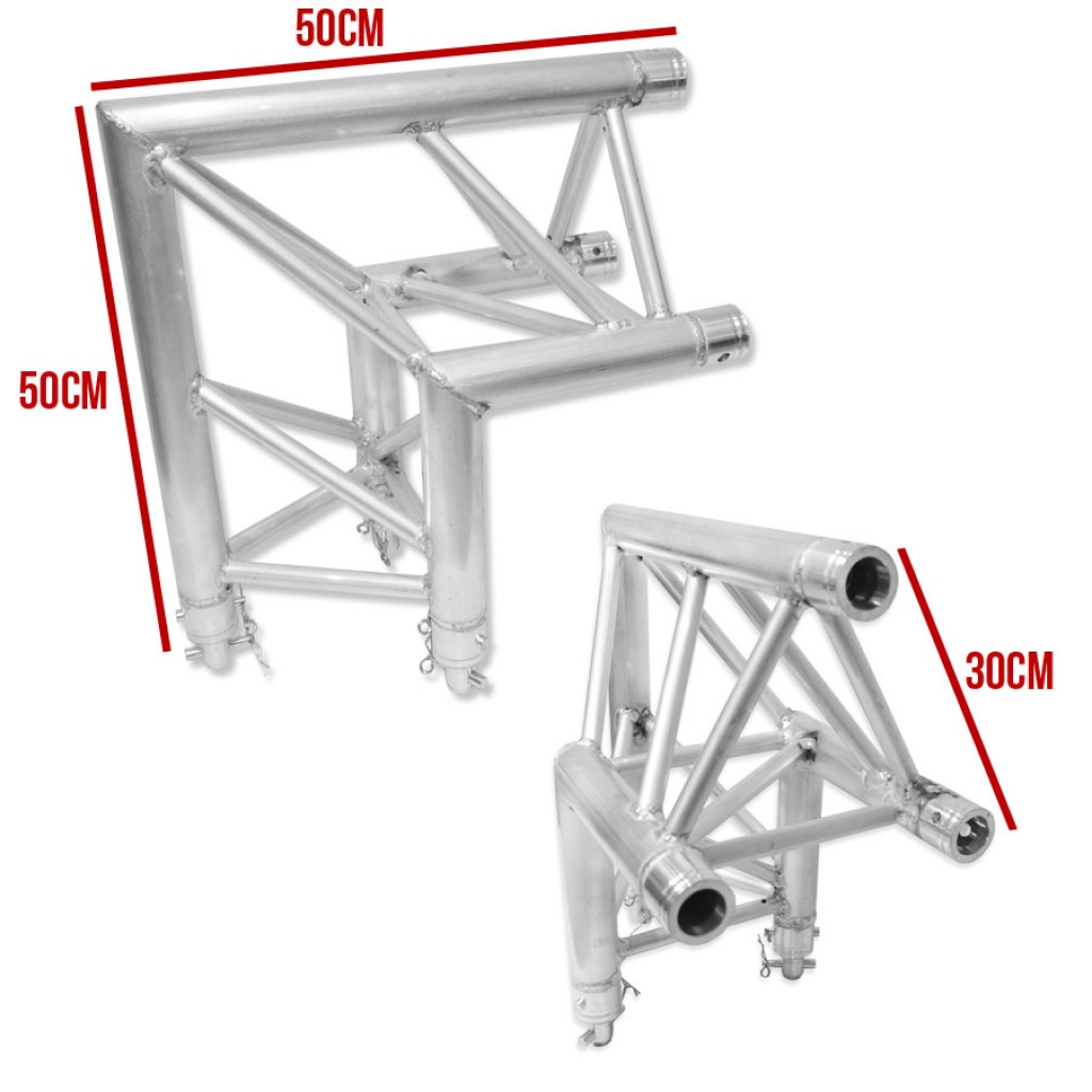 Esquinero adaptador para Cercha Truss 30cm 2 100% Metal Reforzado Gcm Pro vista 2